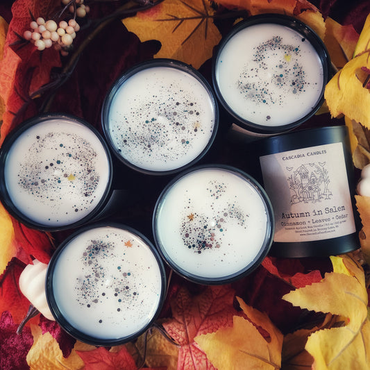 Autumn in Salem Candle | Cinnamon + Leaves + Cedar